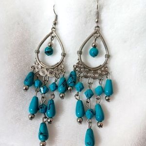 Blue Boho earrings